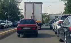 Diyarbakır'da canını böyle tehlikeye attı!